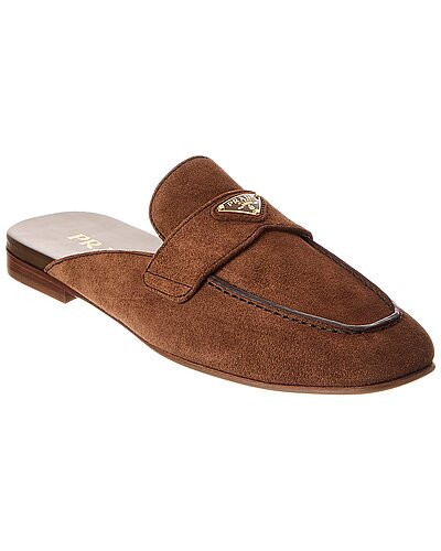 Prada Logo Suede Mule | Gilt & Gilt City