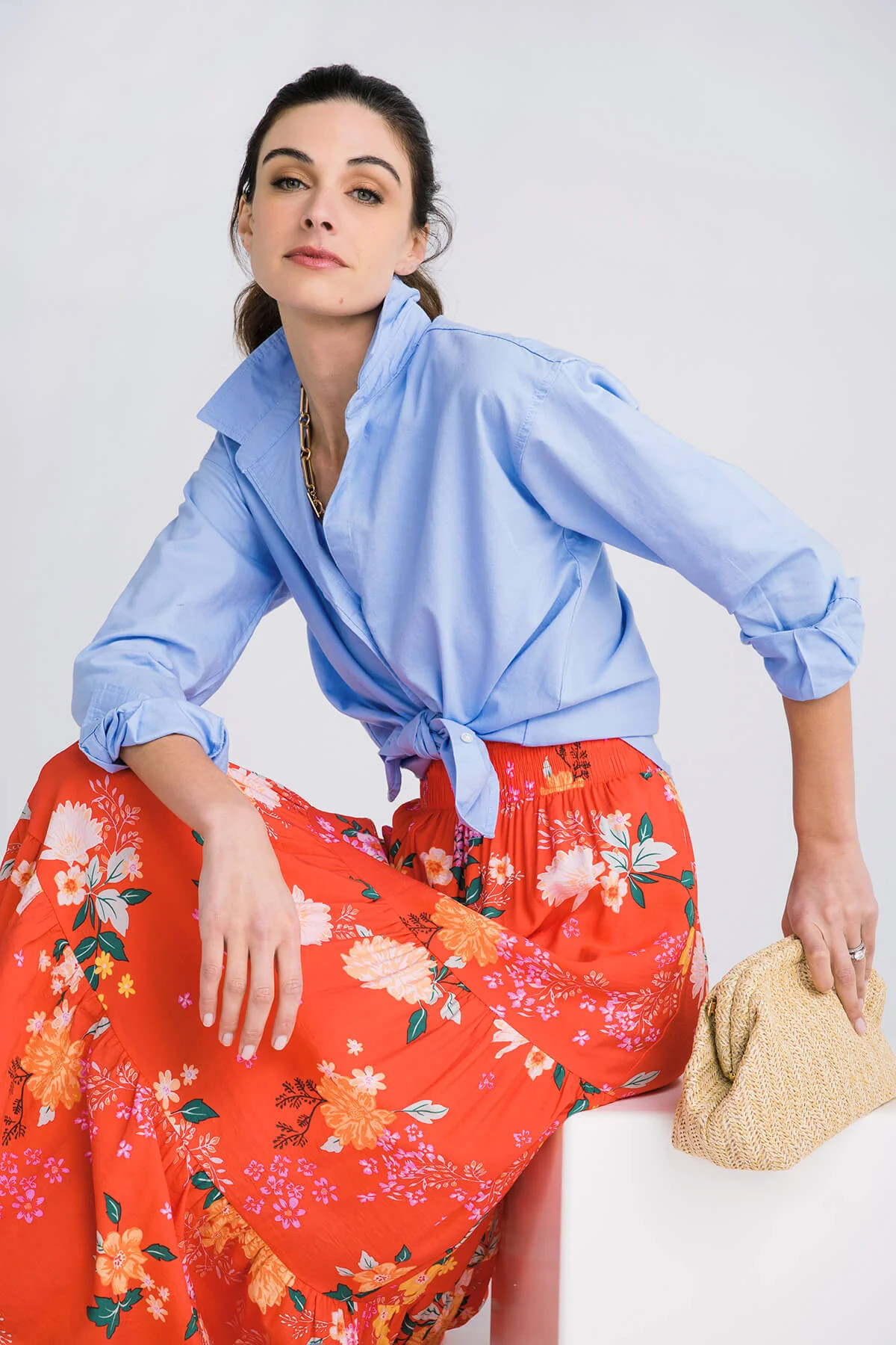 Beach Lunch Lounge Solid Button Down Shirt | Social Threads