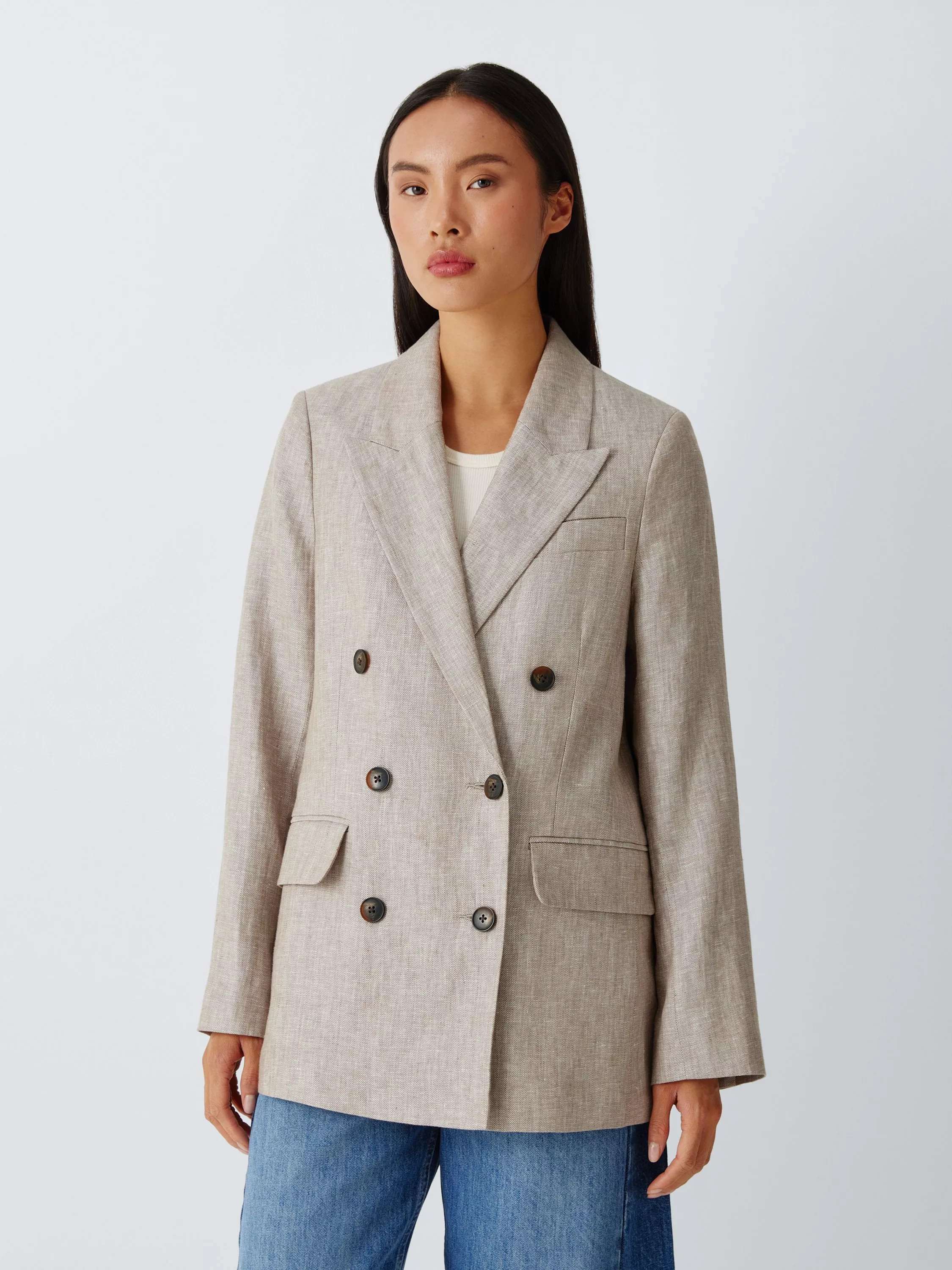 John Lewis Double Breasted Linen Blazer | John Lewis (UK)