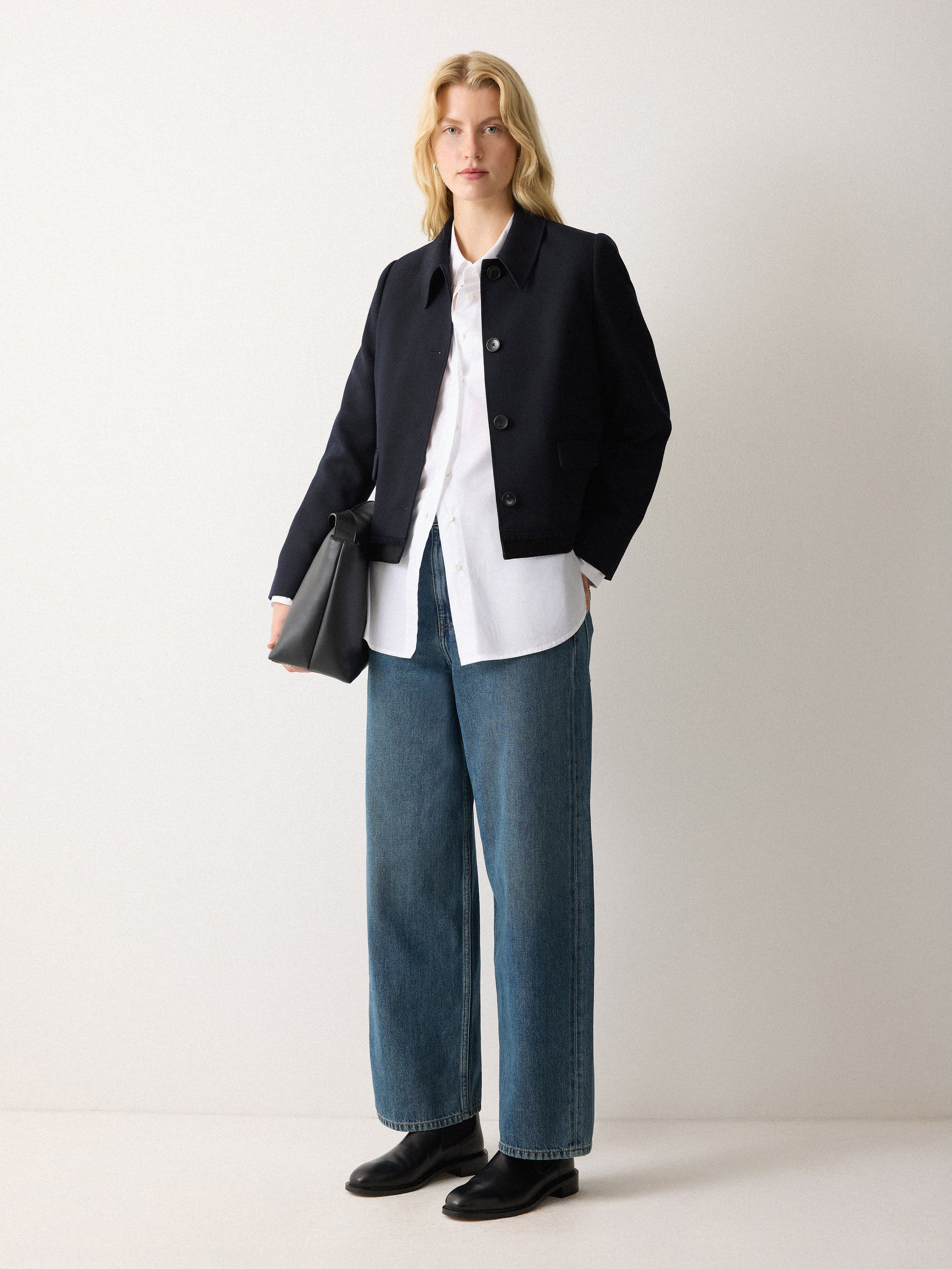 Lucia High Waisted Jean | Vintage Mid Blue | Jigsaw (UK)