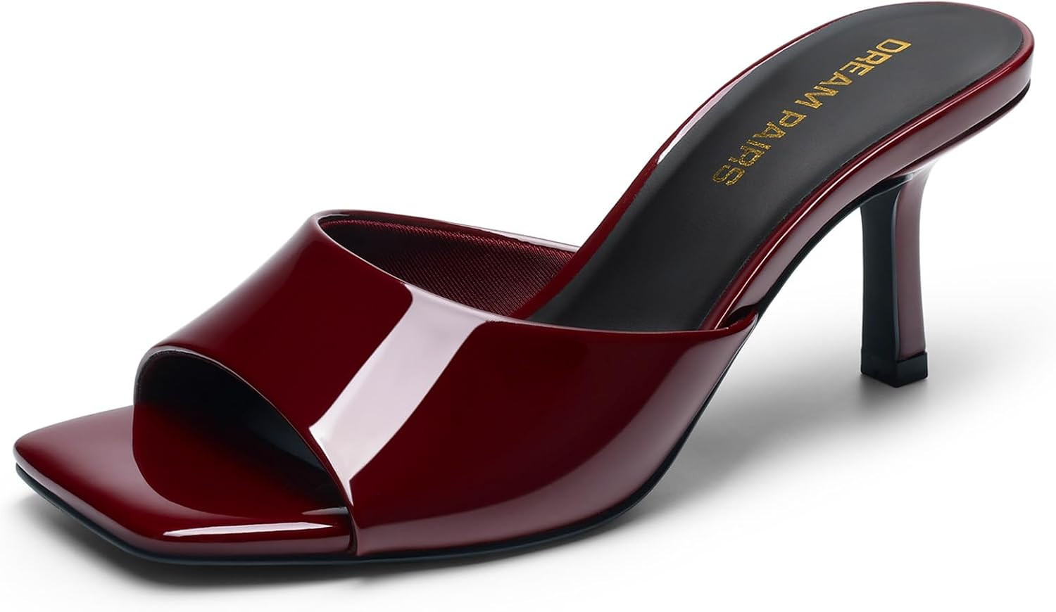 DREAM PAIRS Women’s Comfort Square Toe Kitten Mule Heels | Amazon (US)