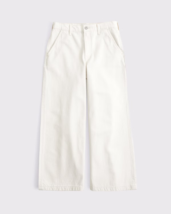 High Rise Wide Leg Trouser Jean | Abercrombie & Fitch (UK)
