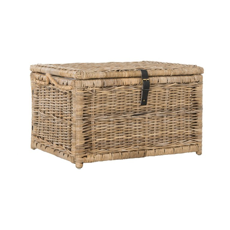 happimess Caden 30" Wicker Storage Trunk, Natural - Walmart.com | Walmart (US)