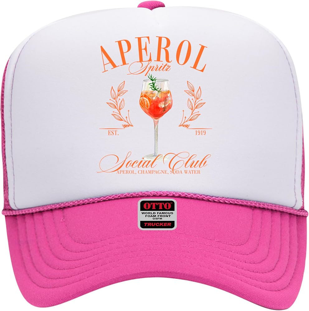 Aperol Spritz Social Club Trucker Hat - Premium Snapback for Men and Women - Margs Tequila Drinki... | Amazon (US)