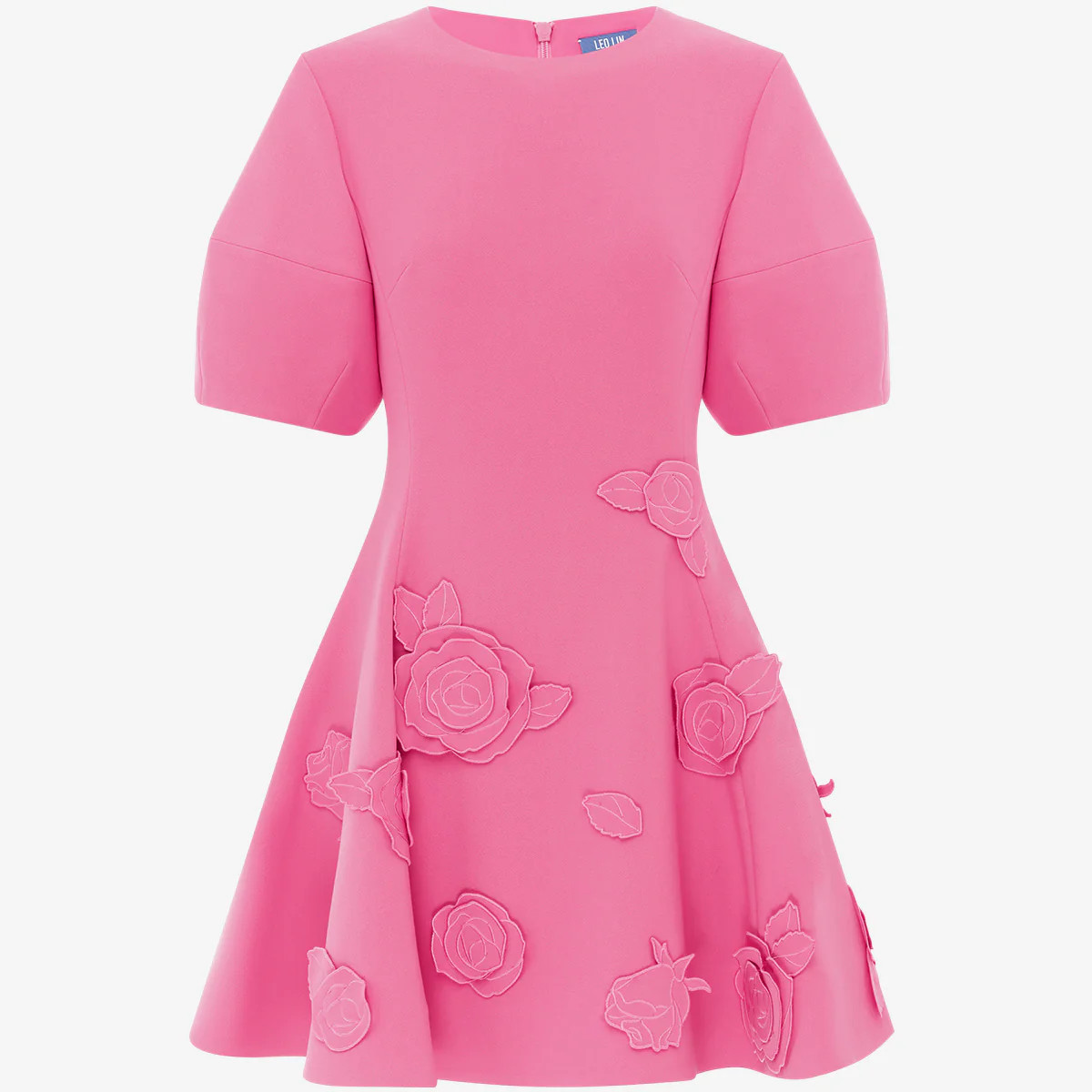 Simona Appliqu\u00e9 Mini Dress - Pink | LEO LIN US