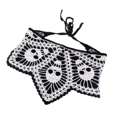 SUODUI Beauty&Makeup Black Gothic Crochet Bandana Scarf Crochet Bandanas for Women Halloween Knitted Headscarf Gothic Neck Bandanas Unisex Personal Care | Walmart (US)
