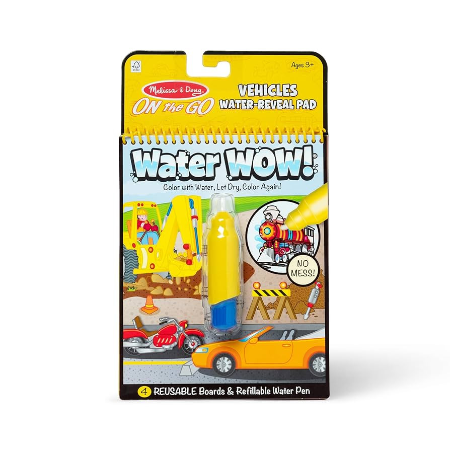Melissa & Doug On The Go Water Wow! Mess Free Coloring Book, Reusable Water-Reveal Activity Pad, ... | Amazon (US)