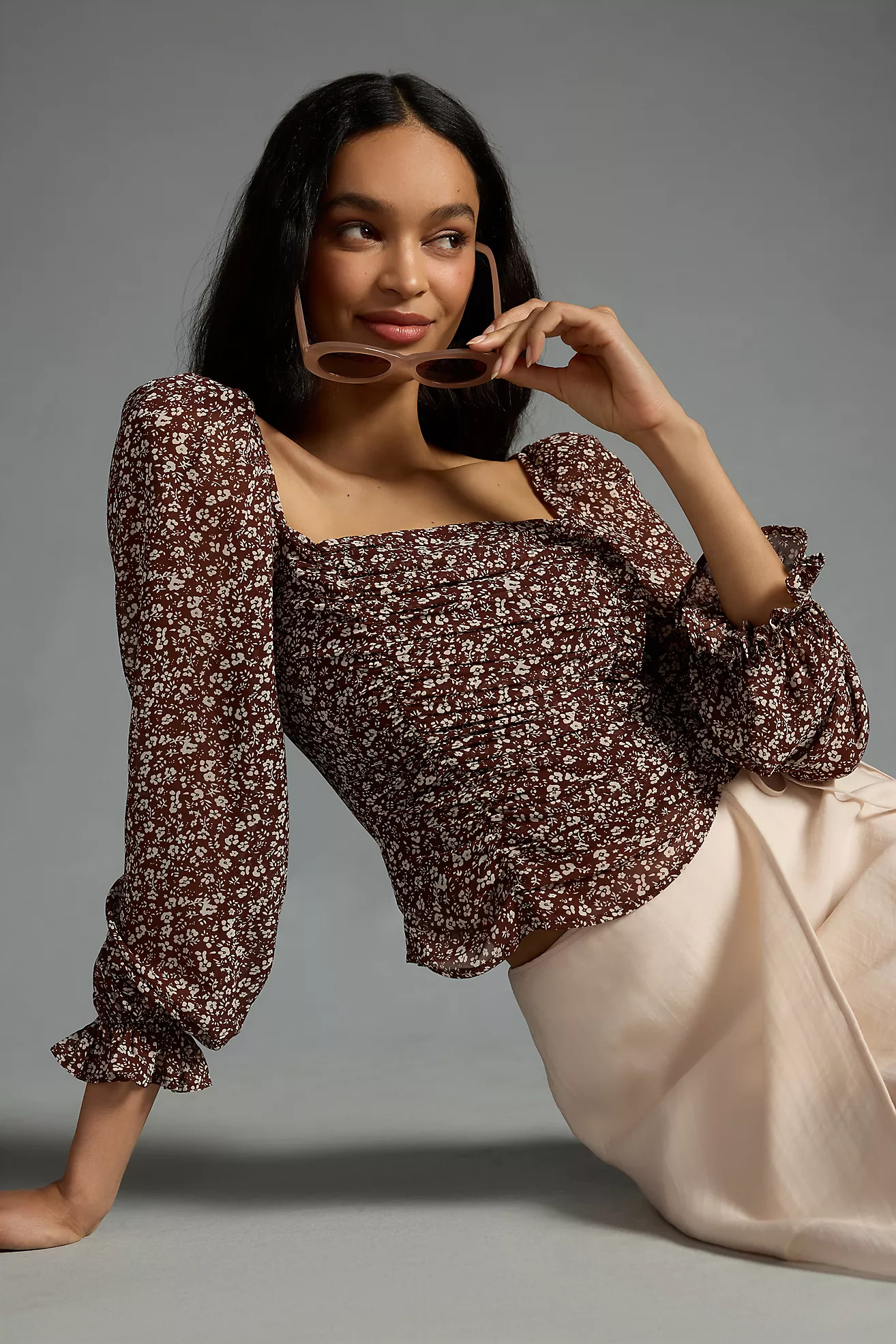 ASTR The Label Tonina Puff-Sleeve Top | Anthropologie (US)
