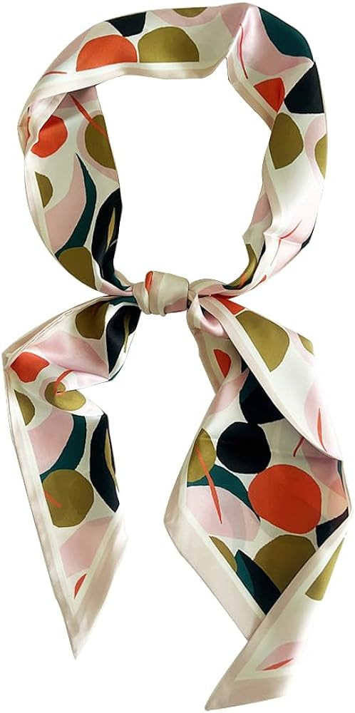 Silk Feeling Head Scarf Fashion Satin Hair Scarf Square Long Scarves for Women Gifts | Amazon (US)