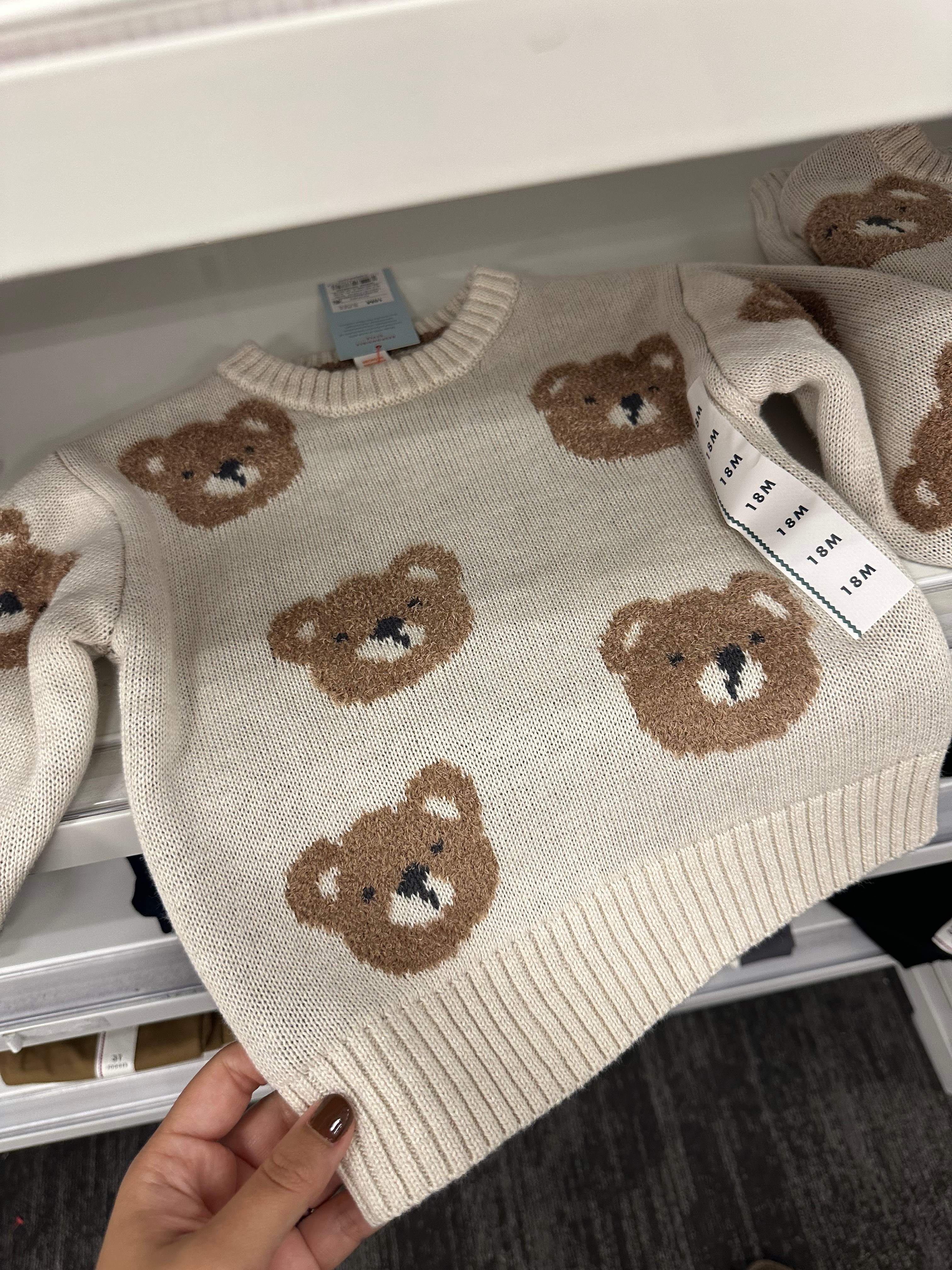 Another Target find! So cute. | Toddler boys' bear pullover sweater, holiday outfit ideas for boys, cozy boys sweater, Cat &amp; Jack 

 #LTKBaby #LTKKids