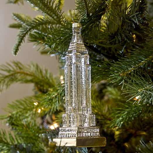 Glass Empire State Building Ornament | West Elm (US)