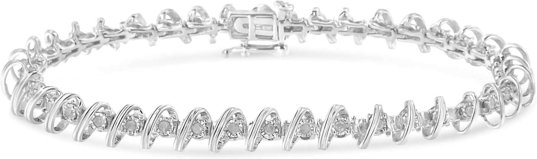 .925 Sterling Silver 1/2 Cttw Diamond Miracle-Set 7" Tennis Bracelet (I-J Color, I3 Clarity) | Amazon (US)