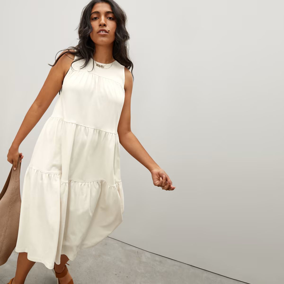 The Weekend Tiered Dress | Everlane