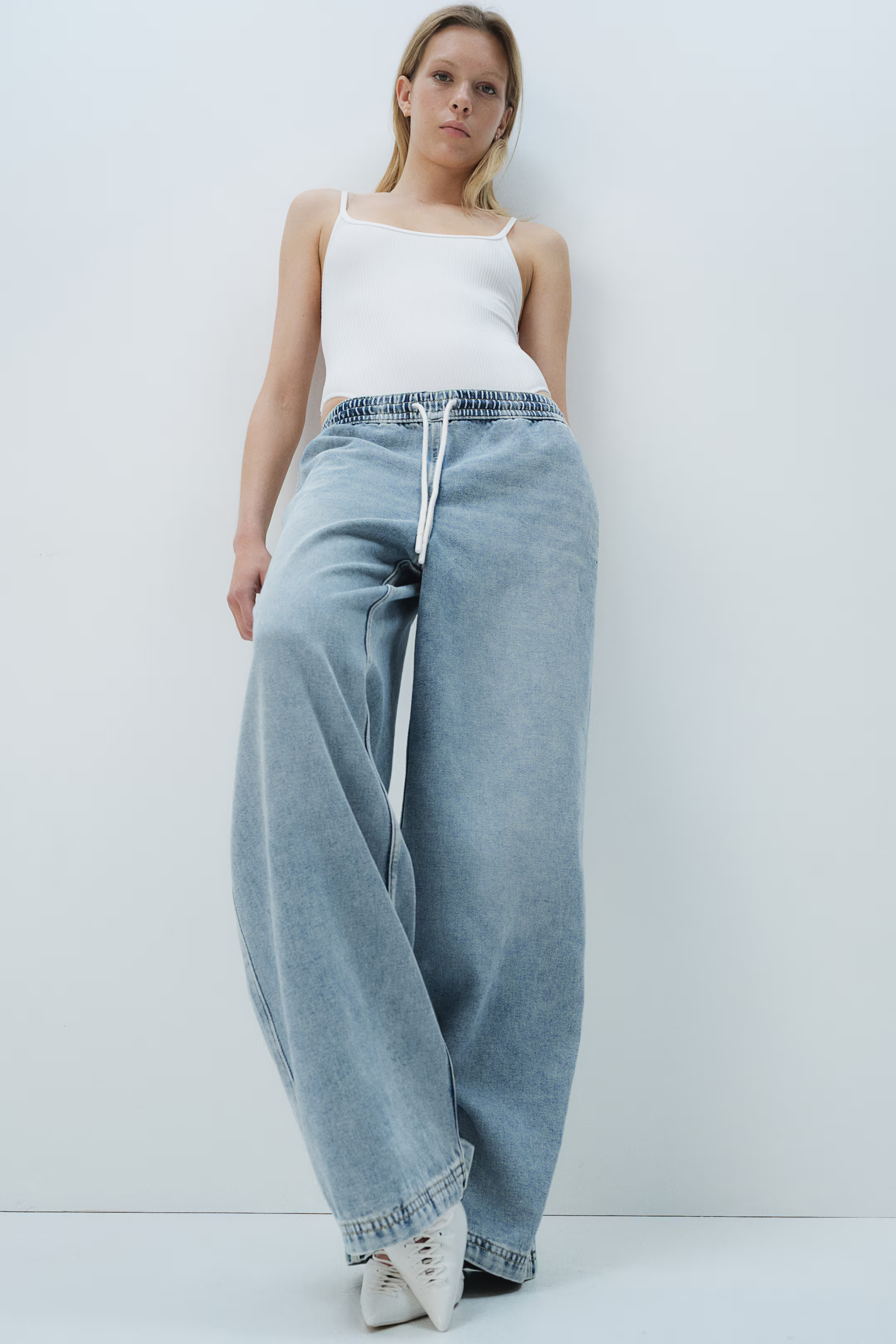 Denim Pull-on Pants | H&M (US + CA)