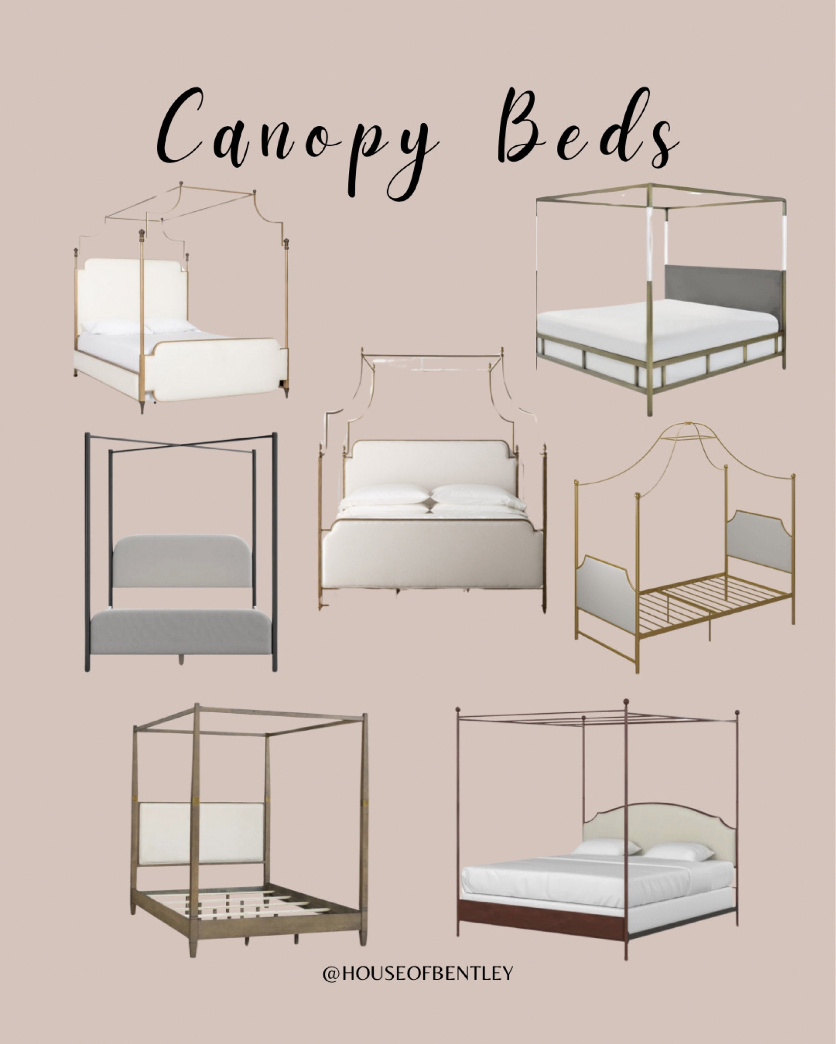 Summer sales canopy bed in gold grass and black iron. Modern bed frames upholstered traditional transitional style. Walmart Frontgate Amazon Home Depot Wayfair bedroom furniture inspo  

#LTKHome #LTKSaleAlert #LTKSummerSales