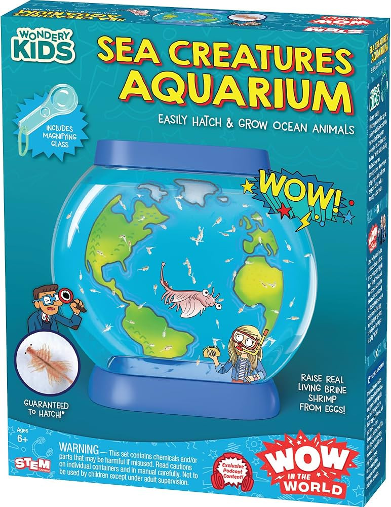 Wow in The World SEA Creatures Aquarium | Hatch & Raise Real Brine Shrimp (Easy Care), Customizab... | Amazon (US)