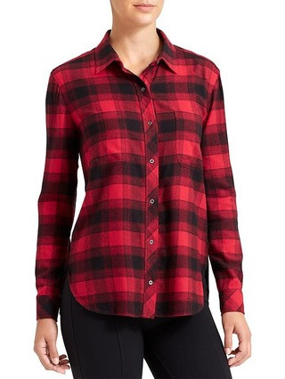 Athleta Womens Lumberjill Shirt Size L - Red delicious/black | Athleta