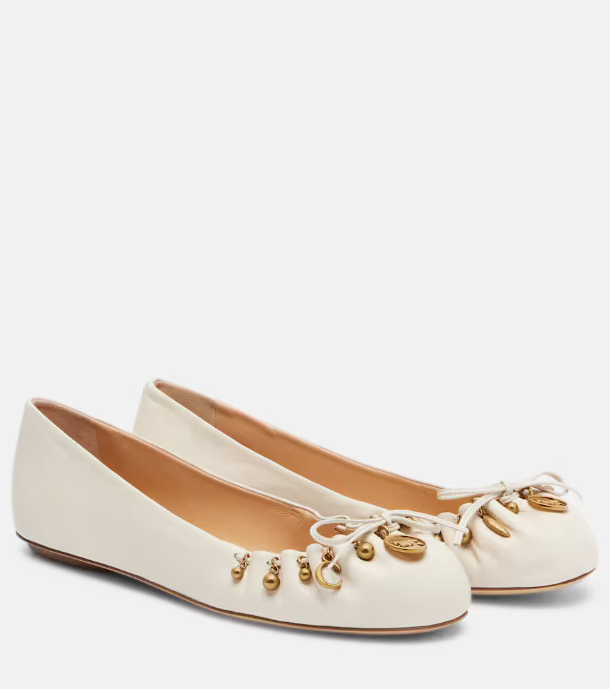 ChloÃ© ChloÃ© Charms leather ballet flats | Mytheresa (US/CA)