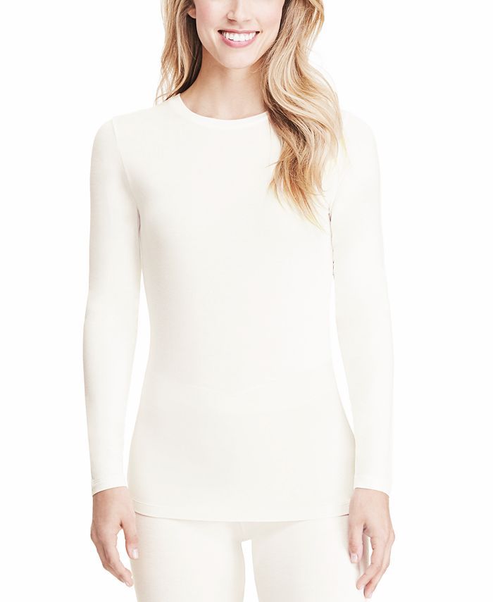 Cuddl Duds Softwear with Stretch Long-Sleeve Layering Top & Reviews - Tops - Women - Macy's | Macys (US)