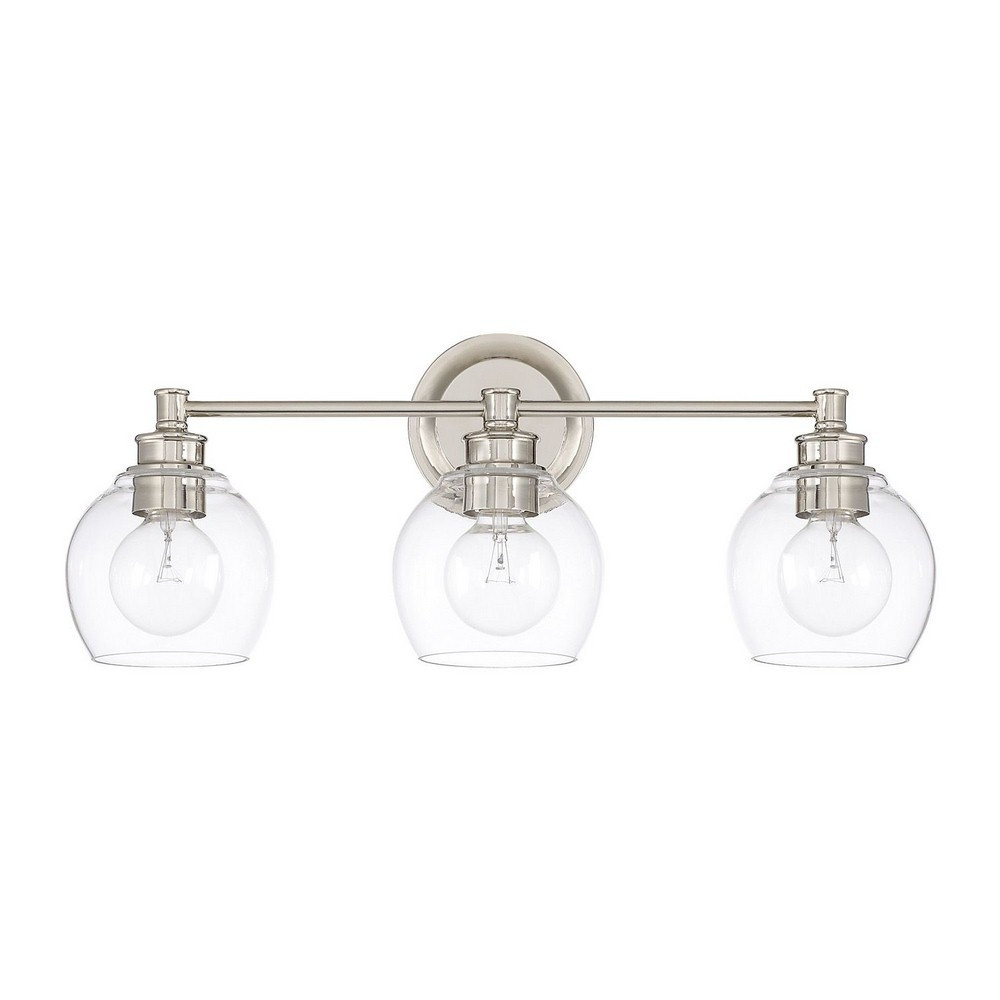 121131PN-426-Capital Lighting-Mid-Century - 3 Light Transitional Bath Vanity Approved for Damp | Walmart (US)