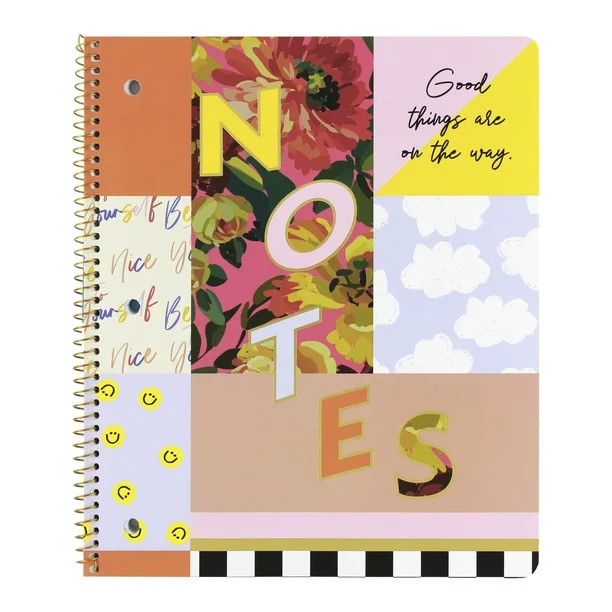 U Style Patchwork 1 Subject Notebook, 80 Sheets, College Rule - Walmart.com | Walmart (US)
