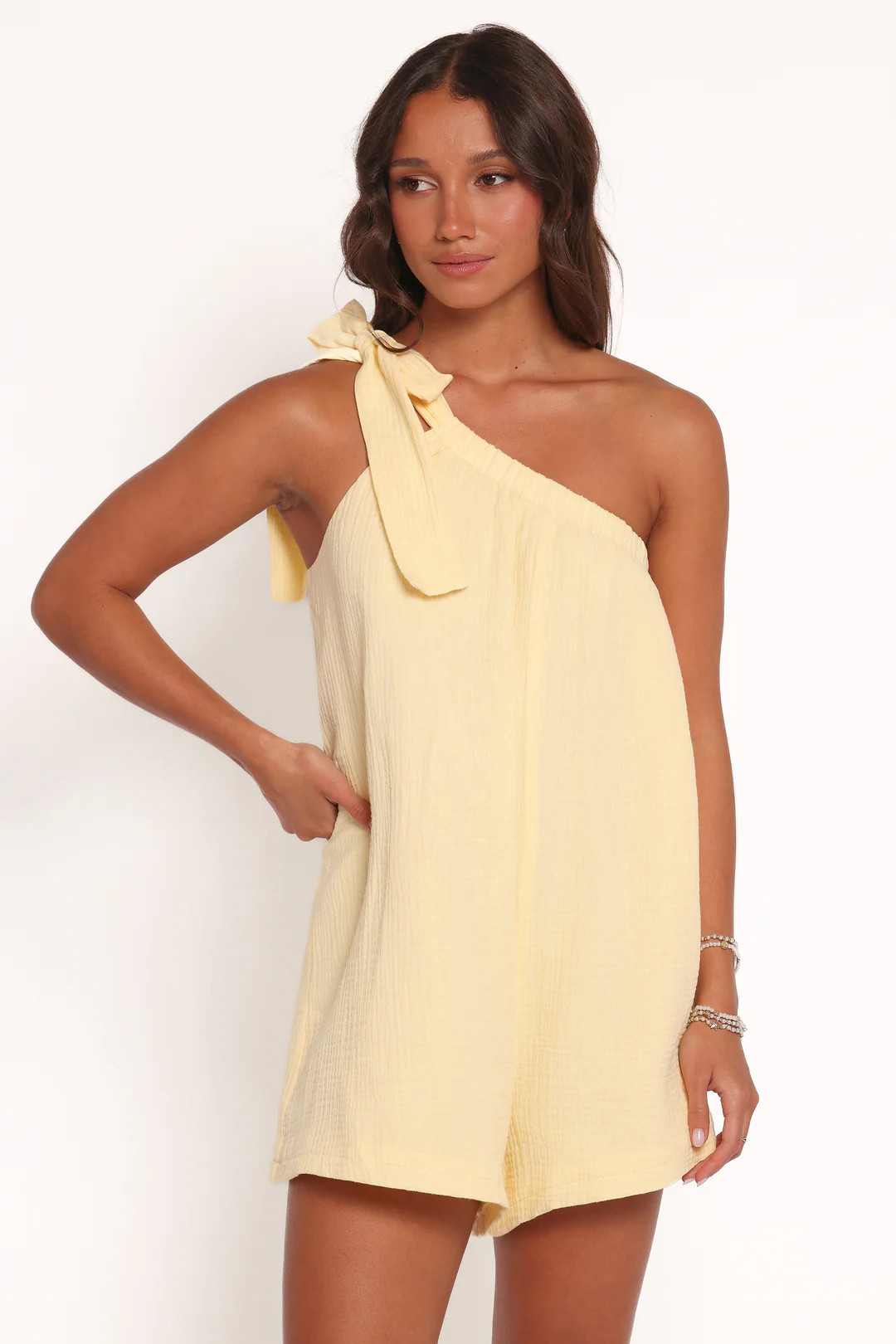 Miffy One Shoulder Romper - Yellow | Petal & Pup (US)
