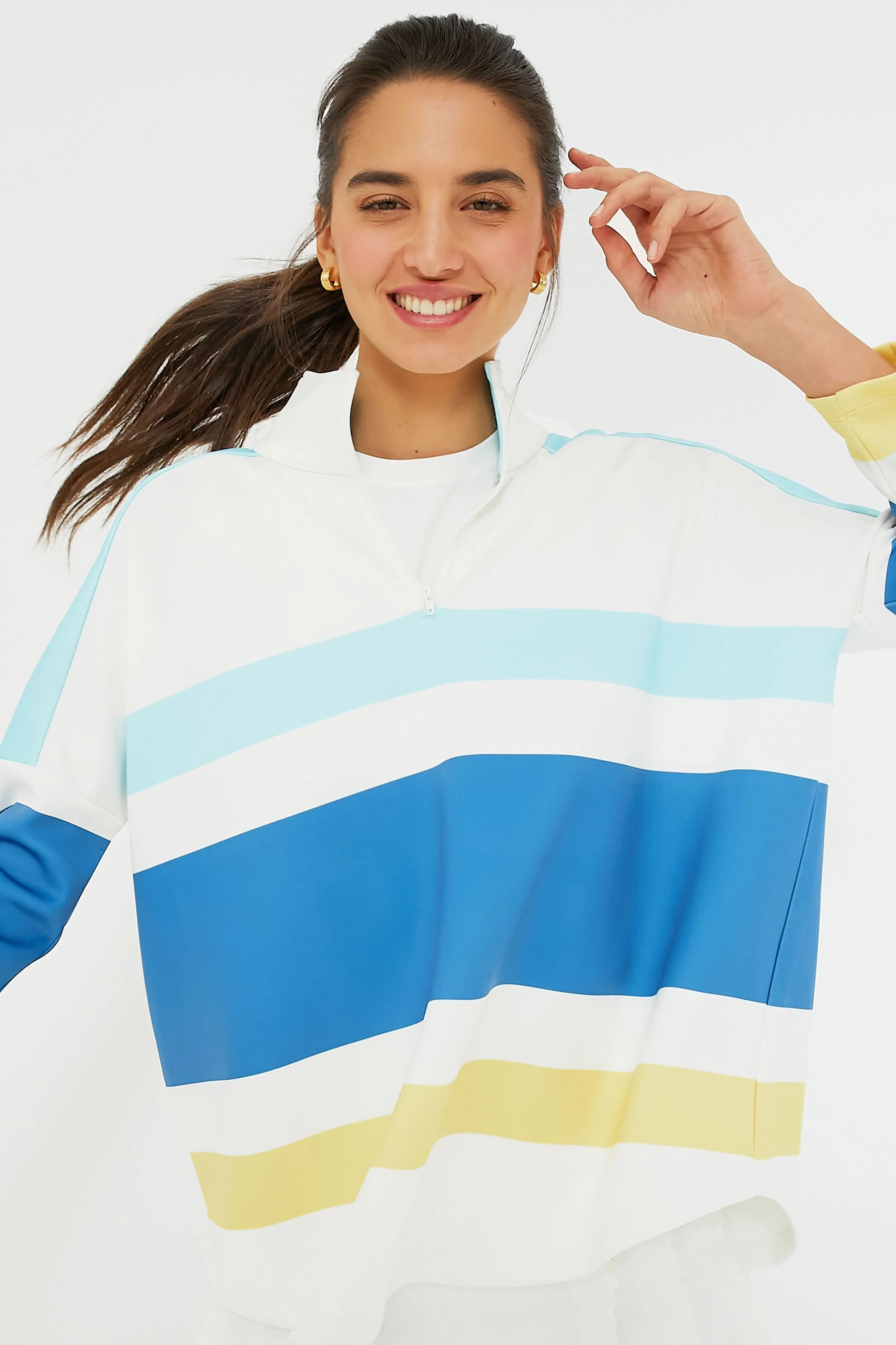 Lisbon Stripe Martina Quarter Zip | Tuckernuck (US)
