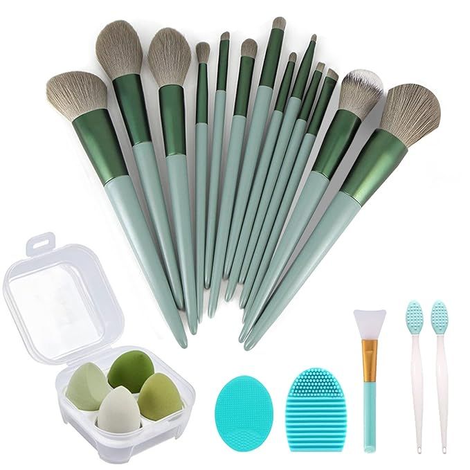 Makeup Brushes 22 Pcs Makeup Kit,Foundation Brush Eyeshadow Brush Make up Brushes Set (Green, 22 ... | Amazon (US)