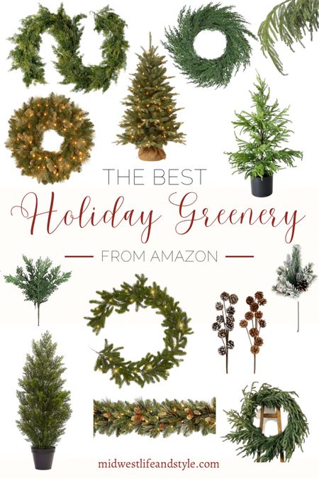 The best holiday greenery for Christmas including wreaths, garlands, and Christmas trees. 

#LTKSeasonal #LTKHoliday