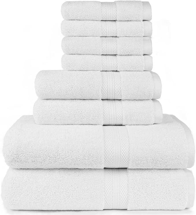 Simpli-Magic Bath Towel Set, 2 Bath Towels, 2 Hand Towels, and 4 Washcloths, Ring Spun Cotton Hig... | Amazon (US)