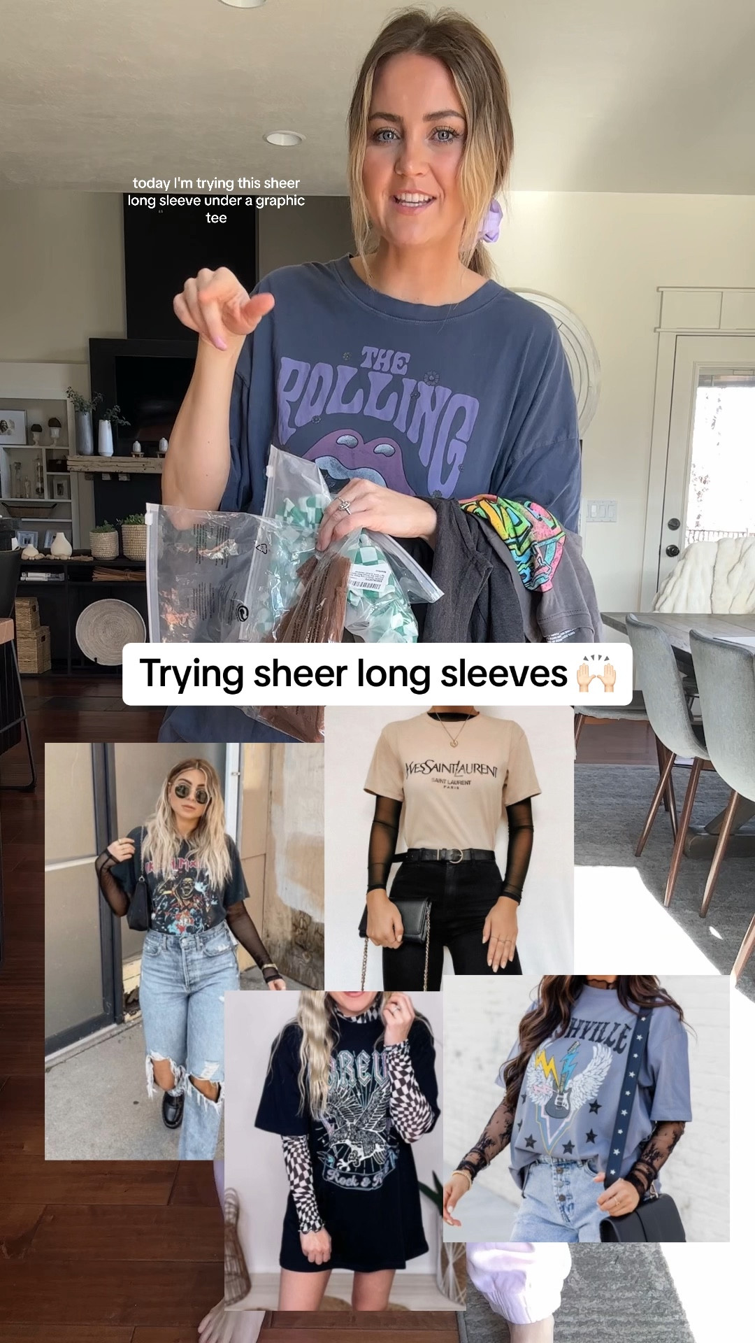 Full video on TikTok and IG! Sheer long sleeve tops & graphic tees!
Sheer tops: S
Graphic tees: XXL
Sweatpants: M

#LTKfindsunder50 #LTKstyletip