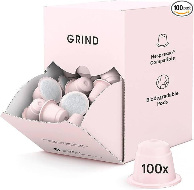 Grind House Blend Coffee Pods – Pack of 100 Biodegradable Capsules – 100% Arabica – Nespres... | Amazon (UK)