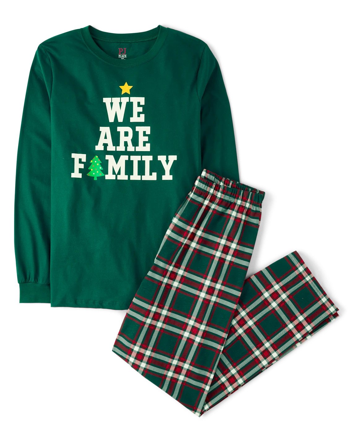 Adult Matching Family We Are Family Cotton Pajamas - green | The Children's Place