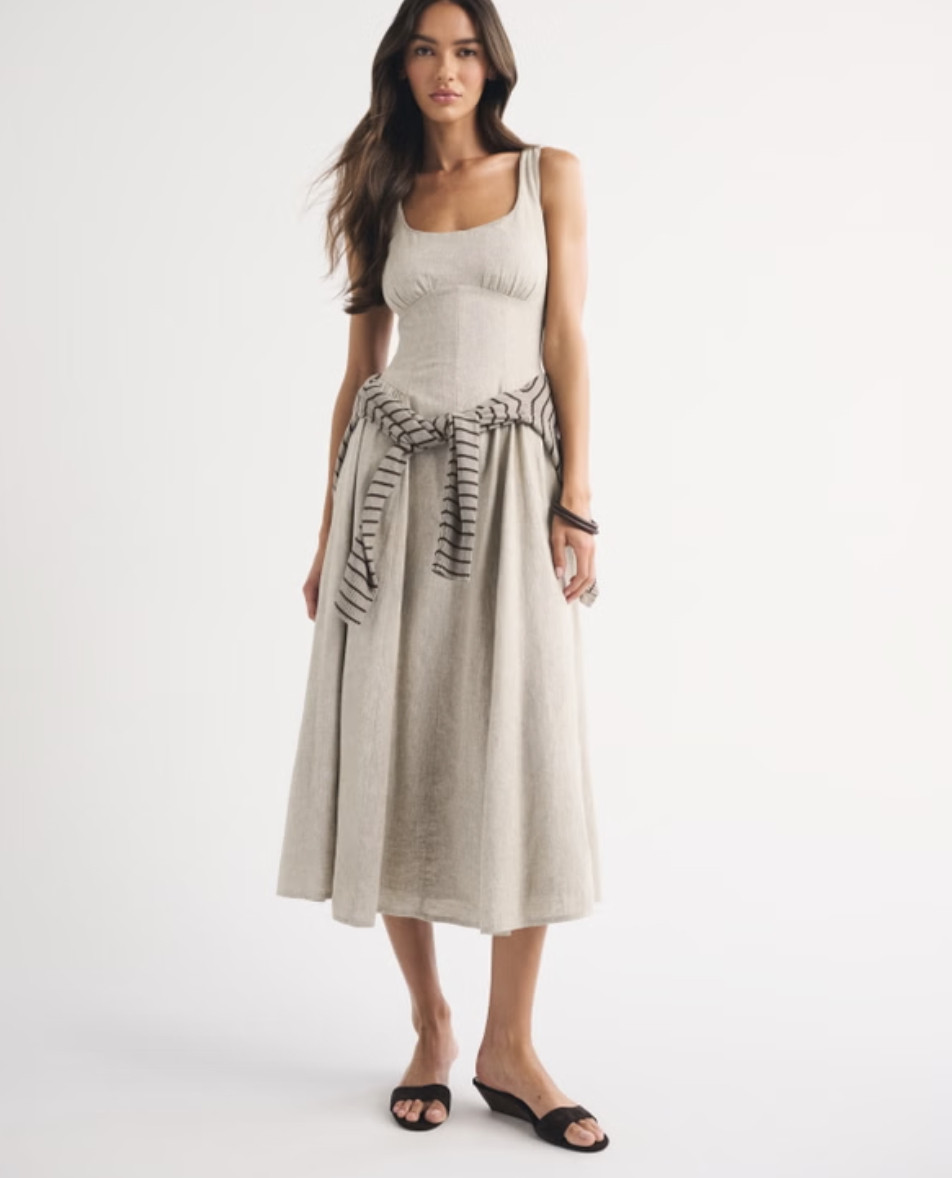 Bra free linen dress

#LTKootd