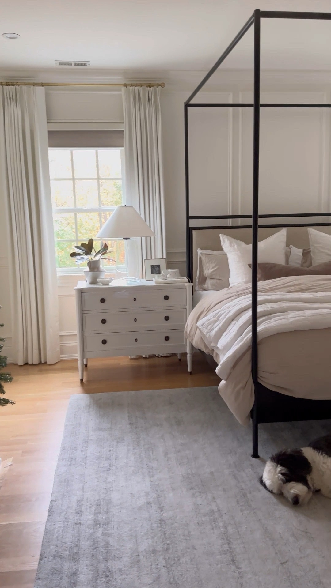 Bedroom bedding and furniture 
Nightstand was wood we painted white
#LTKHoliday #LTKHolidaySale #LTKhome