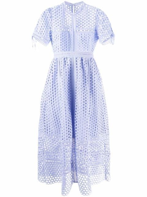 guipure-lace midi dress | Farfetch (UK)