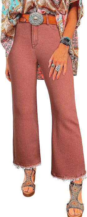 Astylish Womens High Waisted Stretchy Flared Jeans | Amazon (US)