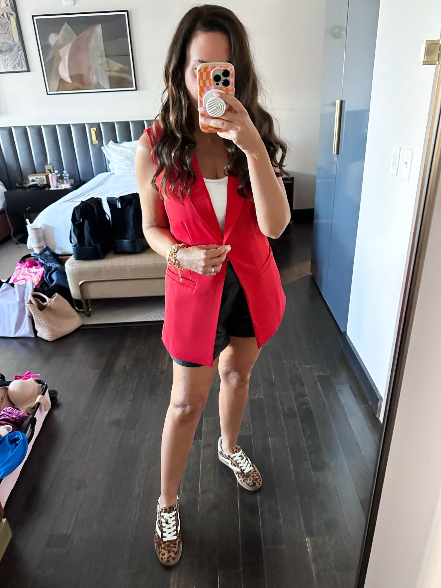 Love this sleeveless blazer that can be dressed up or down! Wearing a small. 
.


#LTKFindsUnder50 #LTKOver40 #LTKStyleTip