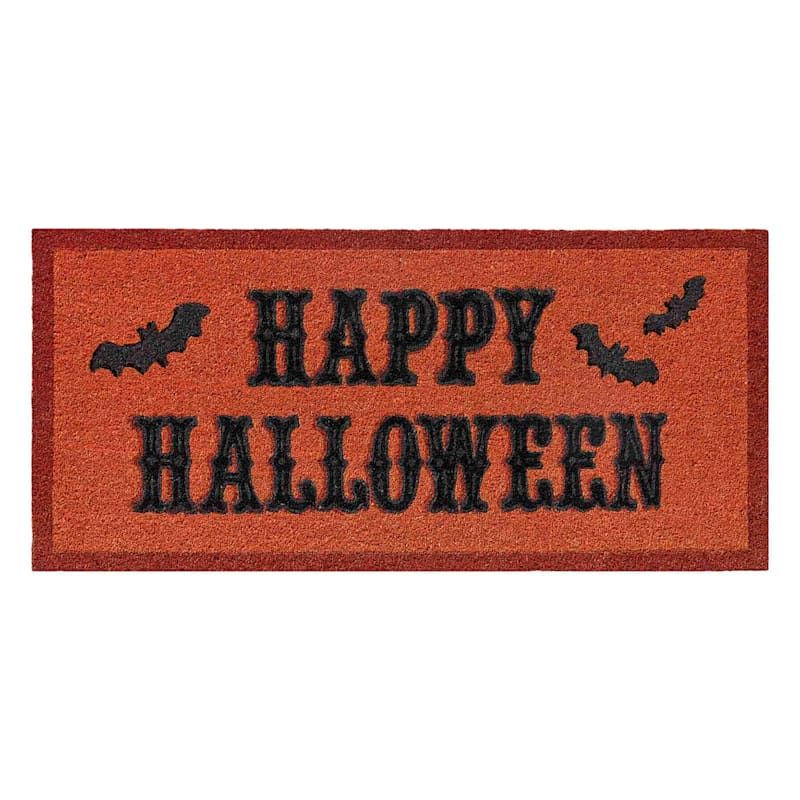 Orange Happy Halloween Coir Mat, 22x47 | At Home