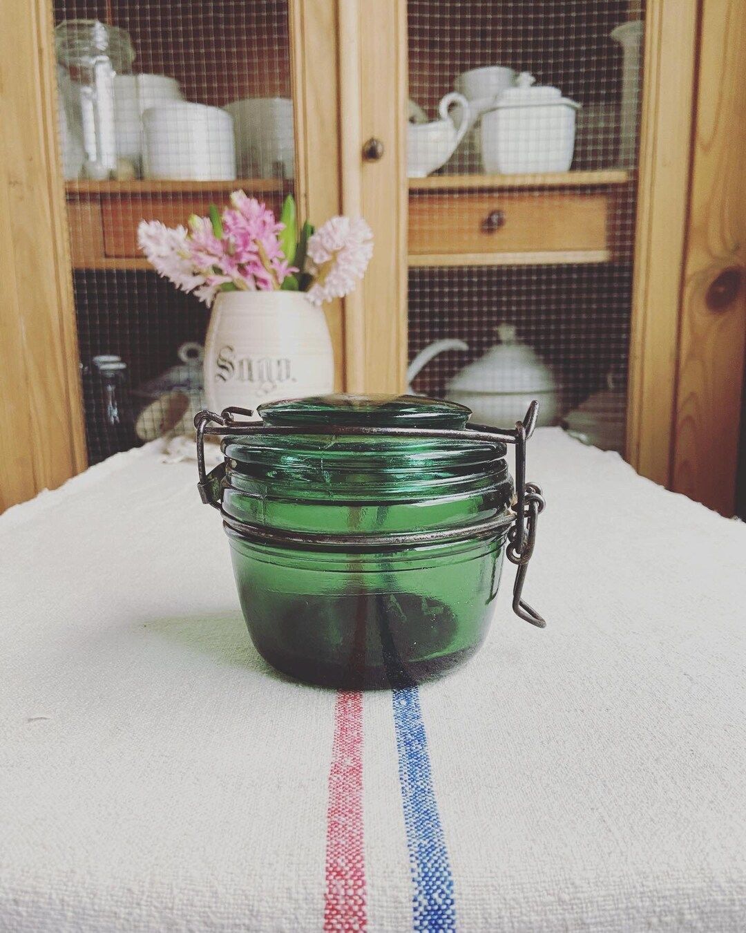 Beautiful petite  vintage French L’Ideale green canning  jar- CJ1 | Etsy (US)