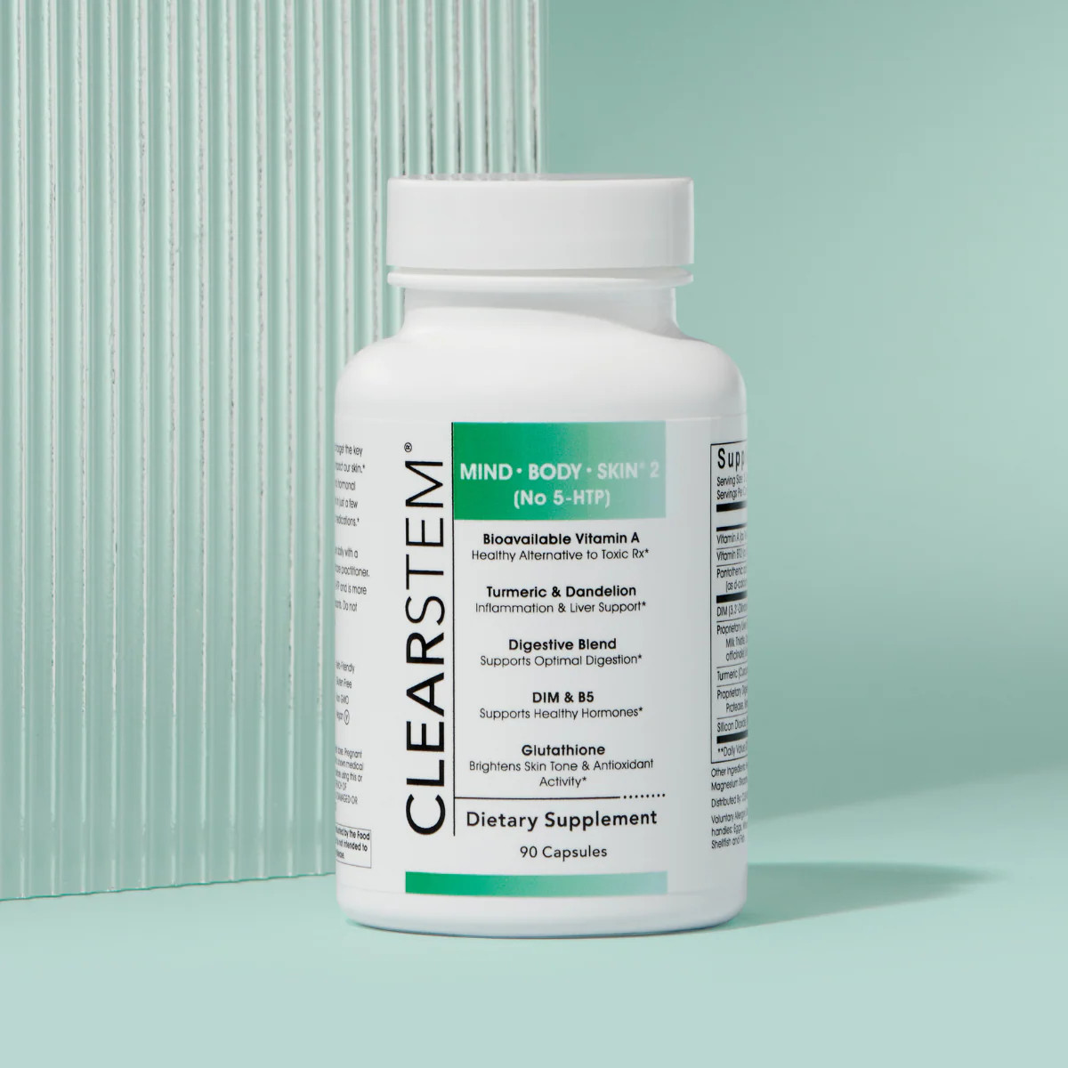 MINDBODYSKIN® 2 Supplement (No 5-HTP) | CLEARSTEM Skincare