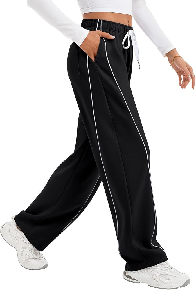 Track Pants Women Barrel Wide Leg Sweatpants | Amazon (US)