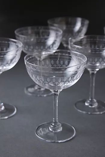 Set of 4 The Vintage List Cocktail Glasses | Anthropologie (UK)