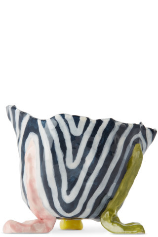 Ottolinger - SSENSE Exclusive Navy Striped Key Holder | SSENSE