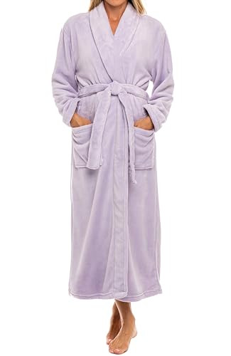 Alexander Del Rossa Plush Robe for Women, Long Fleece Winter Bath Robe, Plus Size | Amazon (US)