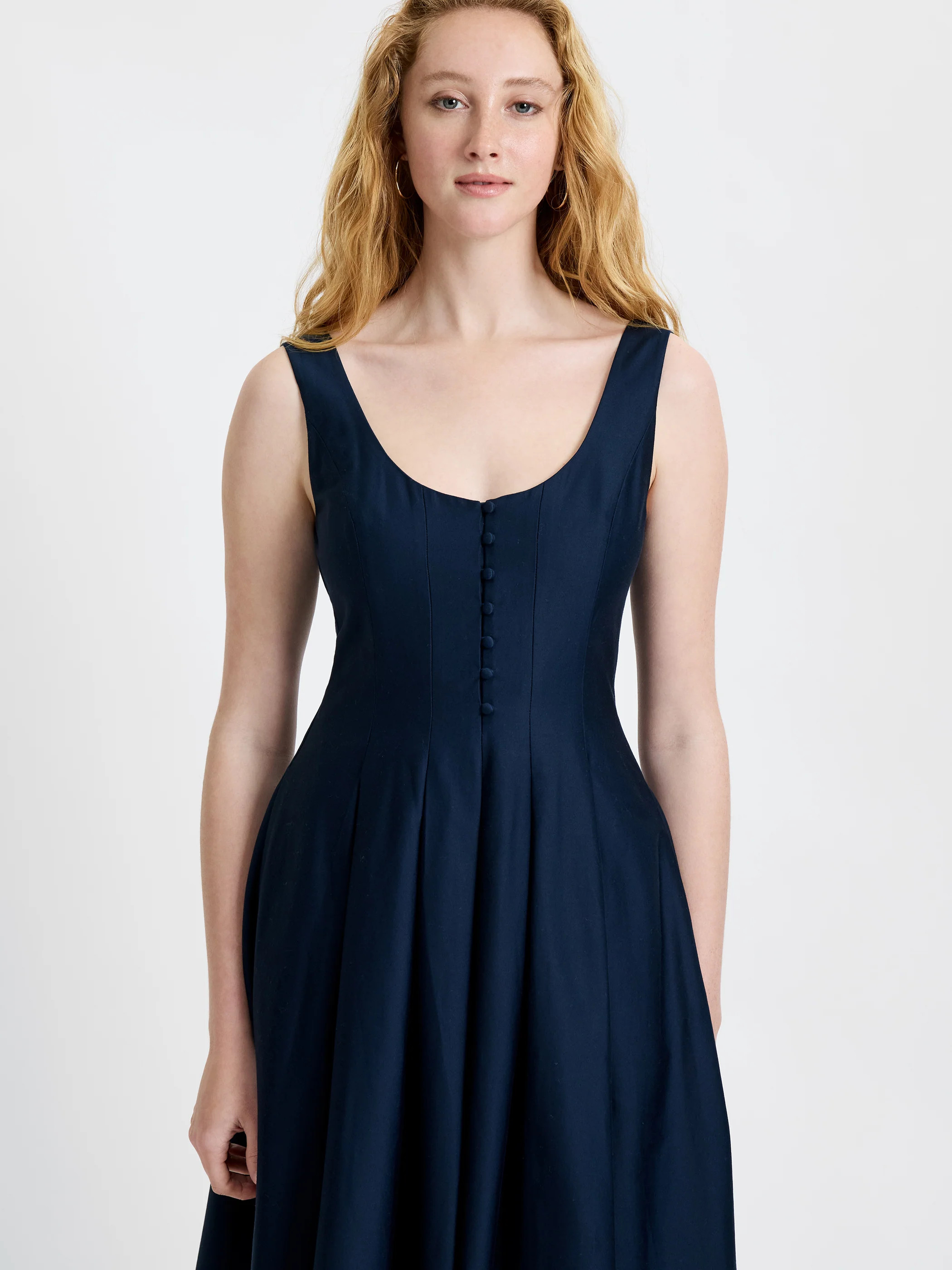 COTTON SATEEN MIDI DRESS | French Connection (US)