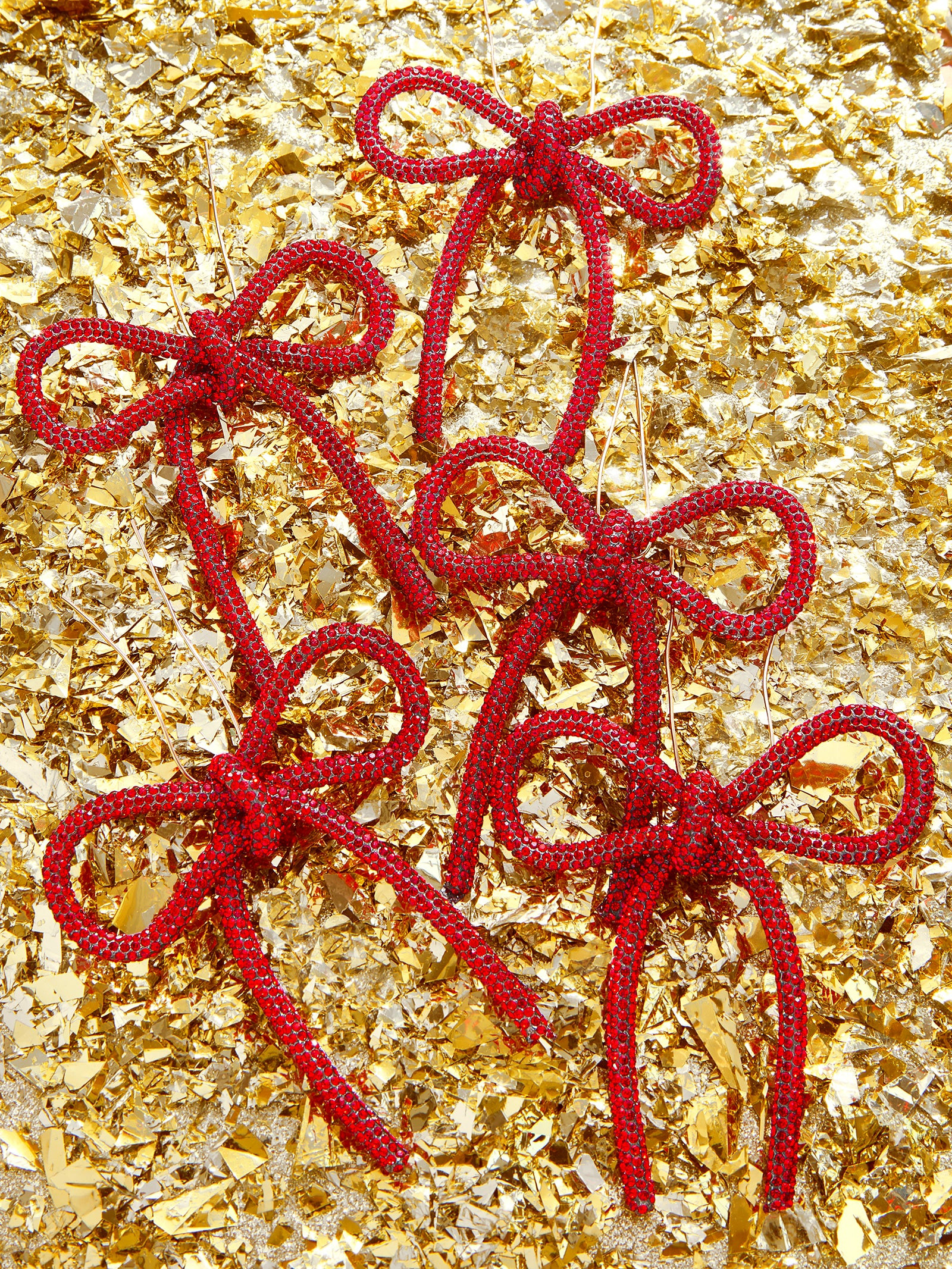 That's A Wrap Ornament Bow Set - Red | BaubleBar (US)