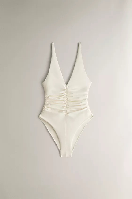 GATHERED BEACH SWIMSUIT | Zara US