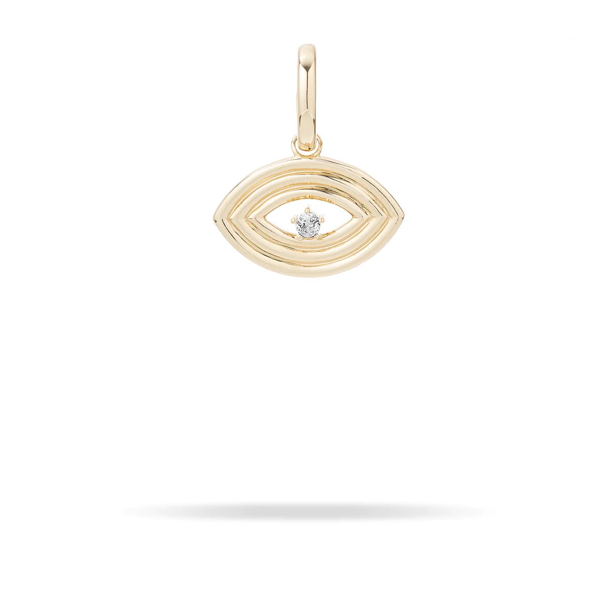 Groovy Diamond Evil Eye Hinged Charm | Adina Reyter