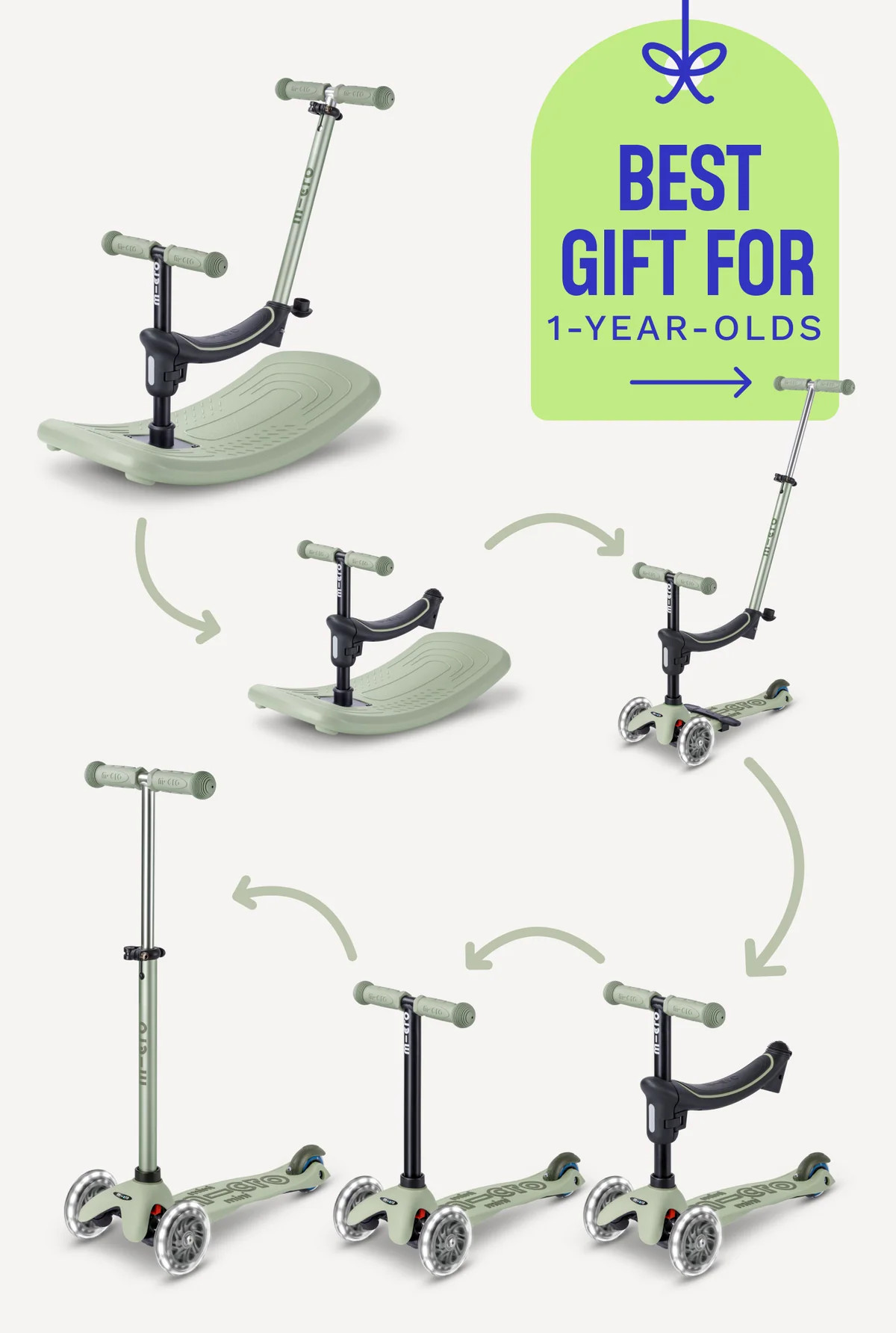 Micro Mini Rock & Go LED Scooter | Micro Kickboard | Micro Kickboard